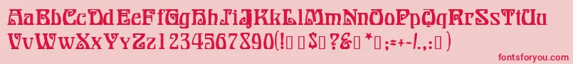 More about BonapartModern Font BonapartModern Font – Red Fonts on Pink Background