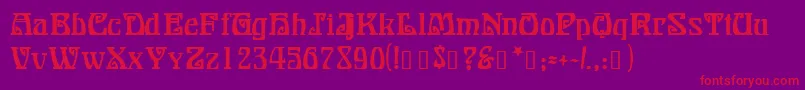 BonapartModern Font – Red Fonts on Purple Background