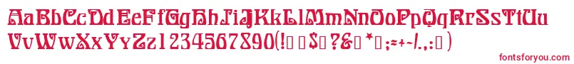 BonapartModern Font – Red Fonts on White Background