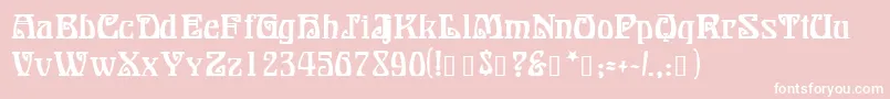 BonapartModern Font – White Fonts on Pink Background