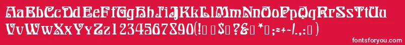 BonapartModern Font – White Fonts on Red Background