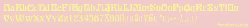 BonapartModern Font – Yellow Fonts on Pink Background