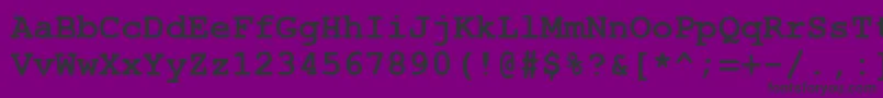 フォントAxccrtbd – 紫の背景に黒い文字