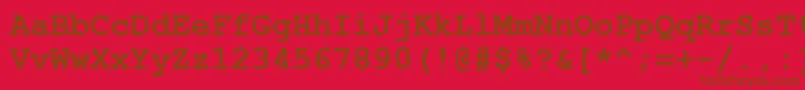 Axccrtbd Font – Brown Fonts on Red Background