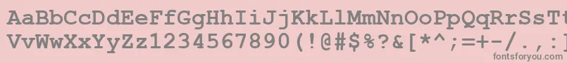 Axccrtbd Font – Gray Fonts on Pink Background