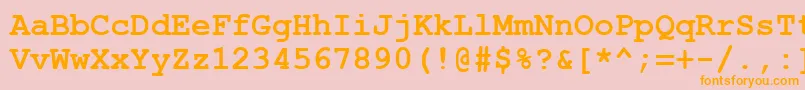 Axccrtbd Font – Orange Fonts on Pink Background