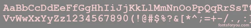 Axccrtbd Font – Pink Fonts on Gray Background