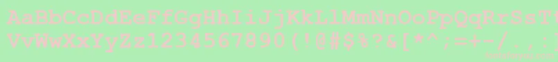 Axccrtbd Font – Pink Fonts on Green Background