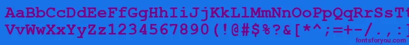 Axccrtbd Font – Purple Fonts on Blue Background