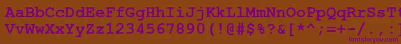 Axccrtbd Font – Purple Fonts on Brown Background