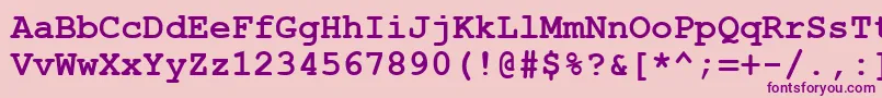 Axccrtbd Font – Purple Fonts on Pink Background