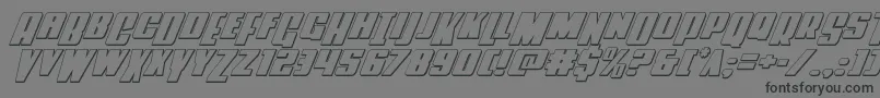 Powerlord3Dital Font – Black Fonts on Gray Background