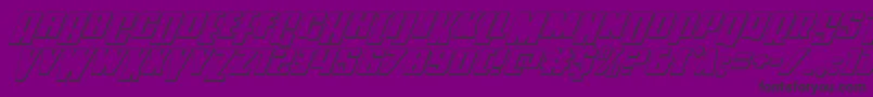 Powerlord3Dital-Schriftart – Schwarze Schriften auf violettem Hintergrund