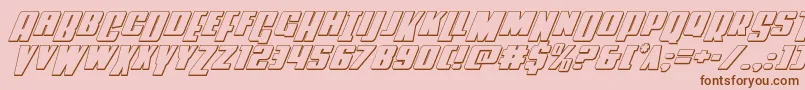 Powerlord3Dital Font – Brown Fonts on Pink Background