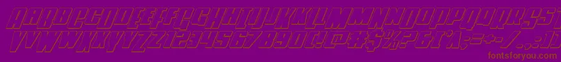 Powerlord3Dital Font – Brown Fonts on Purple Background