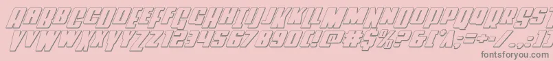 Powerlord3Dital Font – Gray Fonts on Pink Background