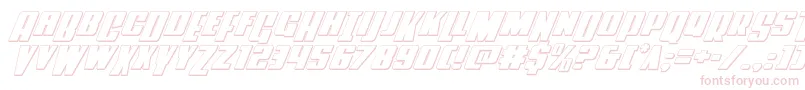 Powerlord3Dital Font – Pink Fonts on White Background