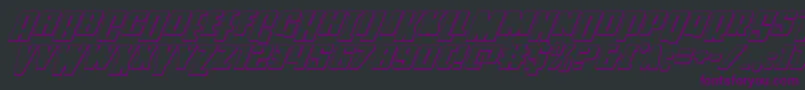 Powerlord3Dital Font – Purple Fonts on Black Background