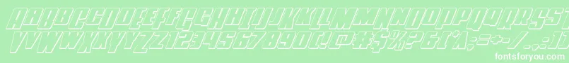 Powerlord3Dital Font – White Fonts on Green Background