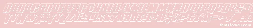 Powerlord3Dital Font – White Fonts on Pink Background