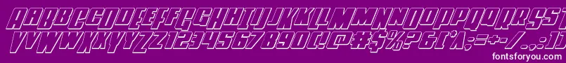 Powerlord3Dital Font – White Fonts on Purple Background