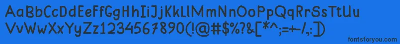 MungkinRegular Font – Black Fonts on Blue Background