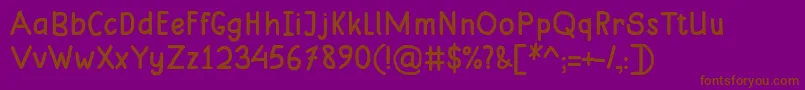 MungkinRegular Font – Brown Fonts on Purple Background