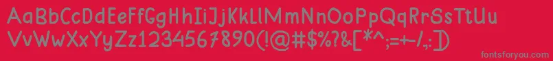 フォントMungkinRegular – 赤い背景に灰色の文字