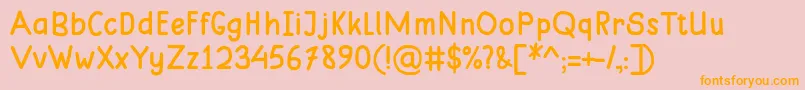 MungkinRegular Font – Orange Fonts on Pink Background