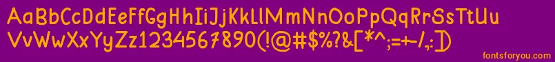 MungkinRegular Font – Orange Fonts on Purple Background