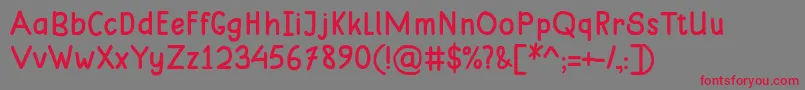 MungkinRegular Font – Red Fonts on Gray Background