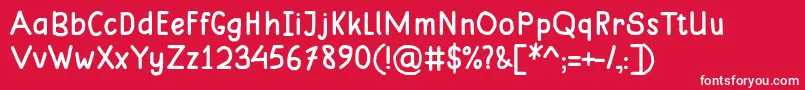 MungkinRegular Font – White Fonts on Red Background