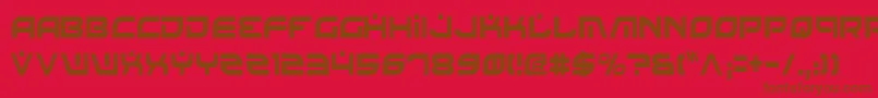 フォントBattlefieldCondensed – 赤い背景に茶色の文字