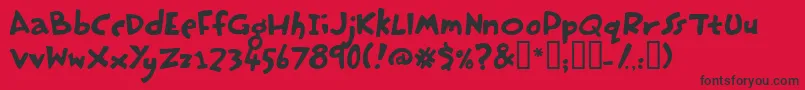 Hastp Font – Black Fonts on Red Background