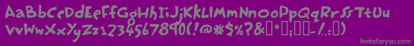 Czcionka Hastp – szare czcionki na fioletowym tle