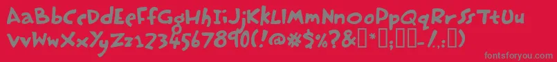 Hastp Font – Gray Fonts on Red Background