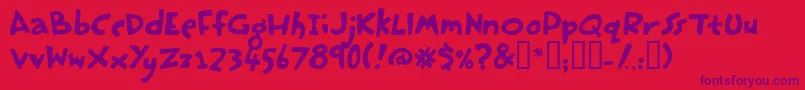 Hastp Font – Purple Fonts on Red Background