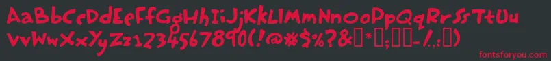 Hastp Font – Red Fonts on Black Background