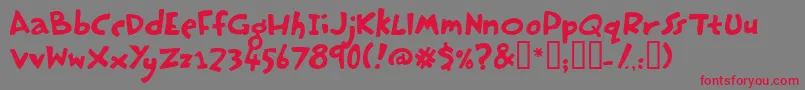 Hastp Font – Red Fonts on Gray Background