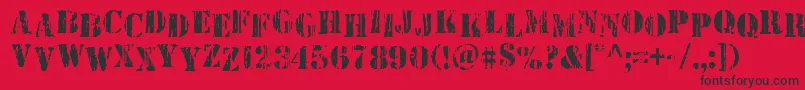 Wetworksstag Font – Black Fonts on Red Background