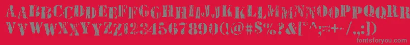 Wetworksstag Font – Gray Fonts on Red Background