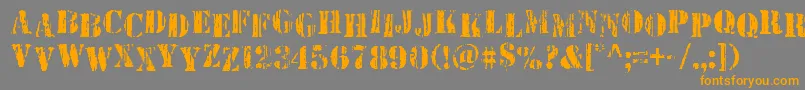 Wetworksstag Font – Orange Fonts on Gray Background