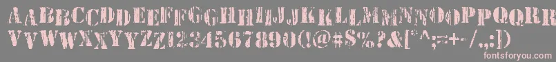 Wetworksstag Font – Pink Fonts on Gray Background