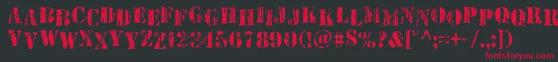 Wetworksstag Font – Red Fonts on Black Background