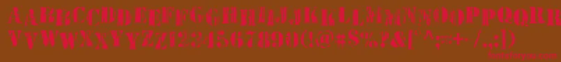Wetworksstag Font – Red Fonts on Brown Background