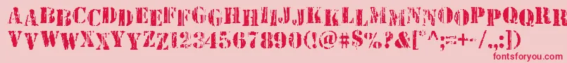 Wetworksstag Font – Red Fonts on Pink Background