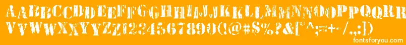 Wetworksstag Font – White Fonts on Orange Background