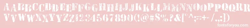 Wetworksstag-fontti – valkoiset fontit vaaleanpunaisella taustalla