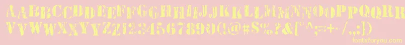 Wetworksstag Font – Yellow Fonts on Pink Background