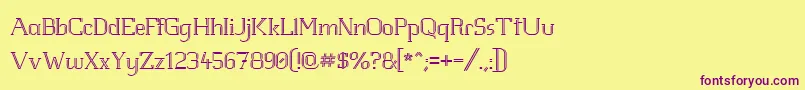 Шрифт Whitlght – фиолетовые шрифты на жёлтом фоне
